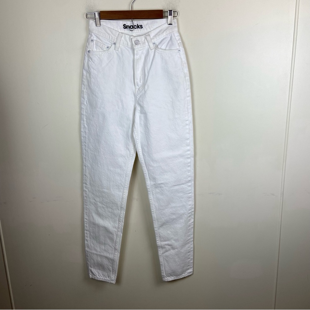 Snacks! By Mother Twizzy Skimp White Rigid Denim Jeans in‎ Sticky Rice Size 25